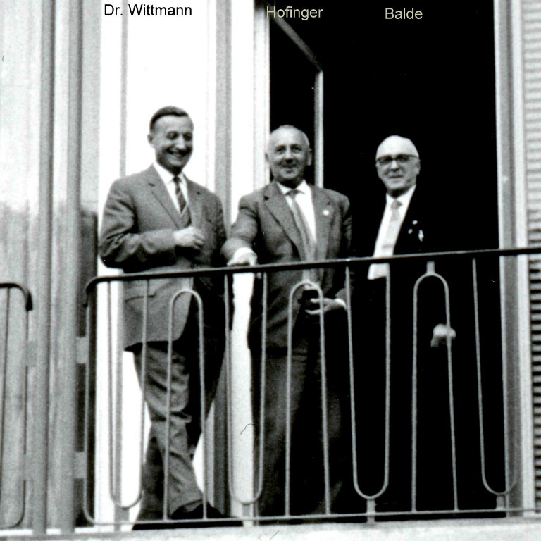 von links: Dr. Heinrich Wittmann, Wilhelm Hofinger, Rudolf Bald (BDPh), ca. 1960.jpg